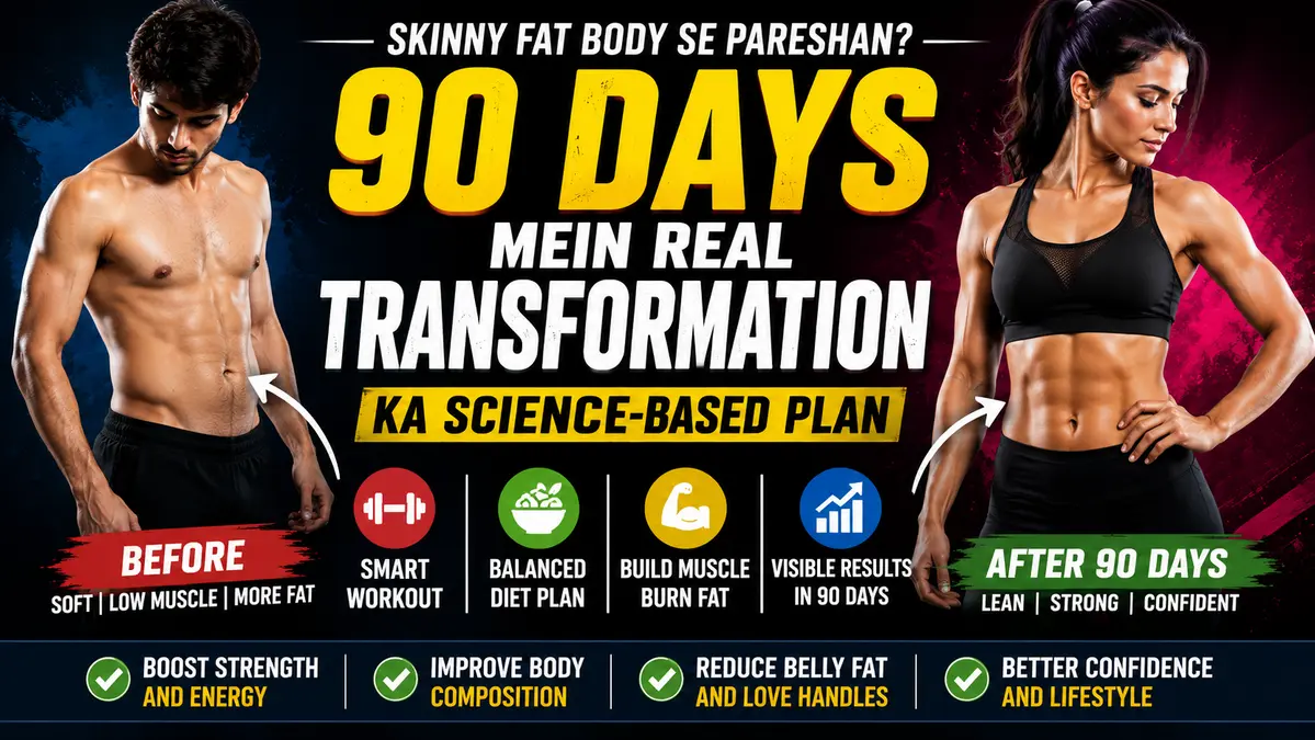 Skinny Fat Body: 90 Days Mein Real Transformation